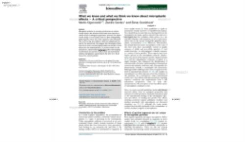 What we know and what we think we know about microplastic effects – A critical perspective